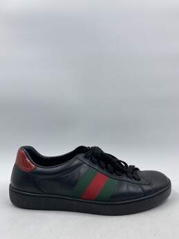 Authentic Gucci Ace Low Black Leather Sneaker M 6