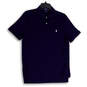 Mens Blue Pima Soft Touch Short Sleeve Collared Golf Polo Shirt Size M image number 1