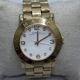 Marc by Marc Jacobs 37mm Gold Tone Case Signature Unisex Stainless Steel Quartz Watch
