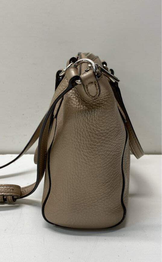 COACH F29639 Mini Kelsey Bronze Leather Shoulder Satchel Bag image number 4
