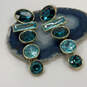 Designer Heidi Daus Gold-Tone Whiplash Aquamarine Crystal Drop Earrings image number 3