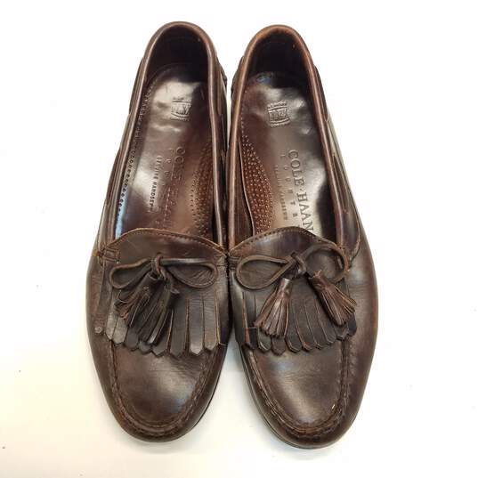 Cole Haan Men's Brown Leather Loafers Size 10 image number 5