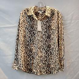 Joie Lidelle C Leopard Print Button Up Blouse Top NWT Size S