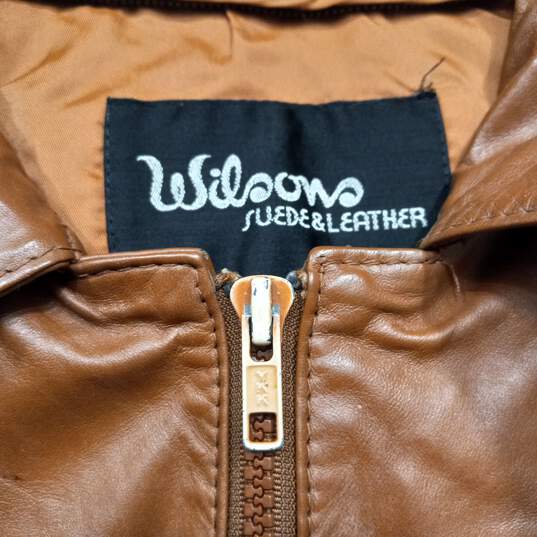 Wilson Suede & Leather Full Zip Jacket Women's Size 42 image number 4