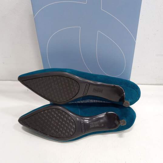 Easy Spirit Pointed Slip-On Blue Leather Pump Heels Size 8.5 image number 3