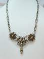 Carolyn Pollack 925 Bronze & Brass Ornate Scroll Magnetic Clasp Necklace 60.4g image number 1