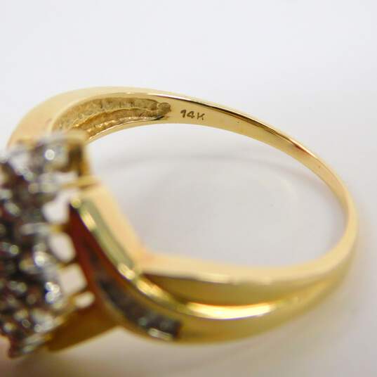 14K Yellow Gold 0.49 CTTW Round & Baguette Diamond Ring 3.7g image number 5