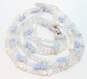 Swarovski Crystal Blue Lace Agate Aquamarine Mother Of Pearl & Crystal Multi Strand Necklace & Bracelet 94.2g image number 6