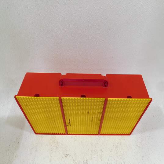 LEGO Red & Yellow Storage Bin Slide Case w/ LEGO Ikea Bygglek White Storage Box image number 6