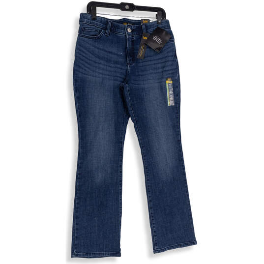 NWT Womens Blue Denim Medium Wash 5 Pocket Design Bootcut Jeans Size 12 image number 1