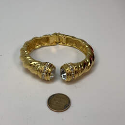 Designer Joan River Gold-Tone Interchangeable End Cap Hinged Cuff Bracelet alternative image