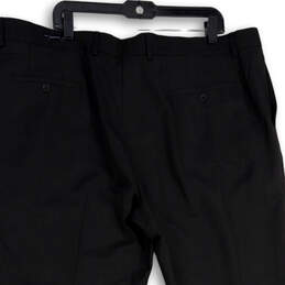 NWT Mens Black Flat Front Slash Pocket Straight Leg Dress Pants Size 44x34