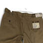 NWT Mens Brown Stretch Flat Front Classic Fit Khaki Pants Size 40x29 image number 4