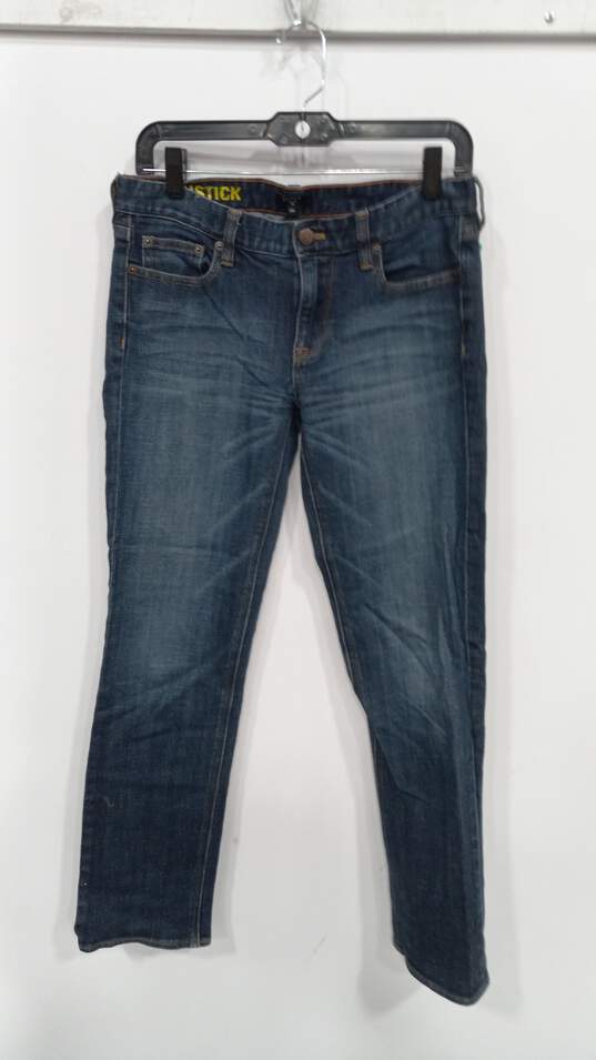 J. Crew Matchstick Stretch Blue Jeans Size 28S image number 1