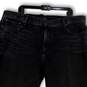 Mens Black Denim Dark Wash Stretch Pockets Straight Leg Jeans Size W42xL32 image number 3