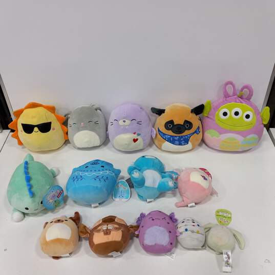 14PC Kelly Toy Squishmallow Assorted Sized Stuffed Plushie Bundle image number 1