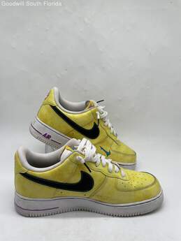 Nike Mens Air Force 1 Low DC1416-700 Yellow And White Sneaker Shoes Size 9.5 alternative image