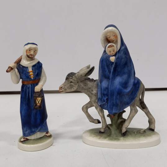 Goebel Mary, Joseph, Jesus & Mule Figurine Set image number 1