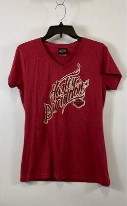 Harley Davidson Red T-shirt - Size Medium
