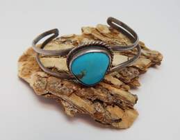 Southwestern 925 Turquoise Cuff Bracelet- For Repair 39.3g