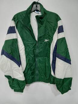 Reebok Green Windbreaker Jacket Men's Size L