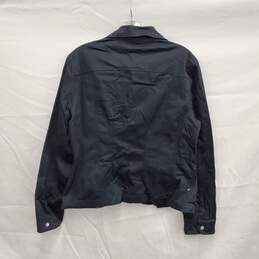 Christine Alexander Swarovski Crystal Embellished Black Jean Jacket Size L / Like New alternative image