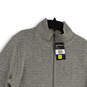 NWT Mens Gray Mock Neck Long Sleeve Pockets Full-Zip Cardigan Sweater Sz XL image number 3