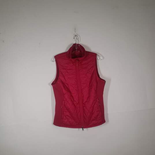 NWT Womens Zipper Pocket Sleeveless Full-Zip Quilted Vest Size Medium image number 1