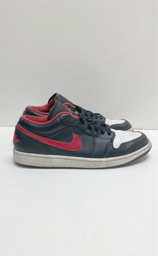 Air Jordan 553558-063 1 Low White Toe Black Sneakers Men's Size 13 image number 1