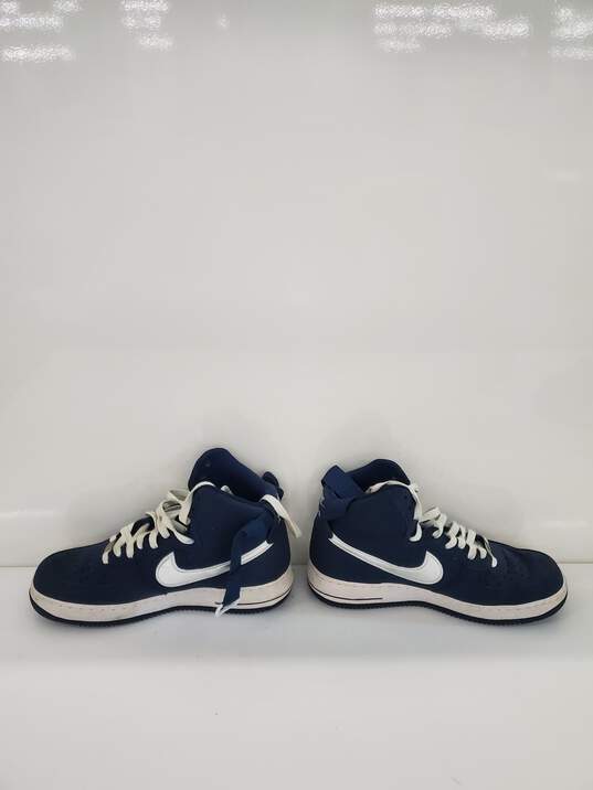 Men Nike Air Force 1 High '07 'Midnight Navy' Blue Shoes size-9 image number 2