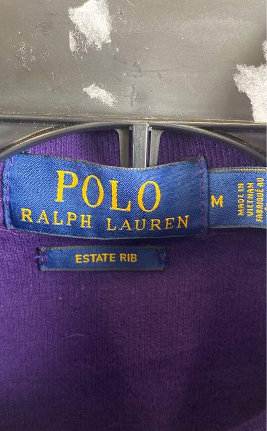 Polo Ralph Lauren Men Purple Mock Neck Sweater M image number 3