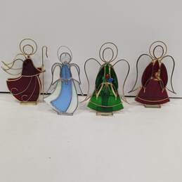 Bundle of 4 Stained Glass Angel Figurines