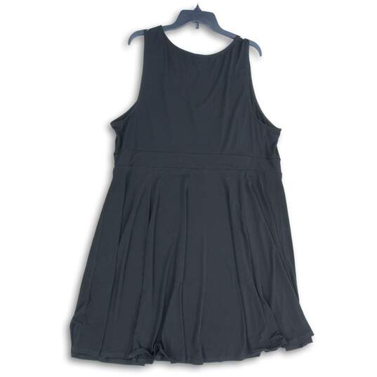 NWT Torrid Womens Black V-Neck Sleeveless Short A-Line Dress Size 4 image number 2