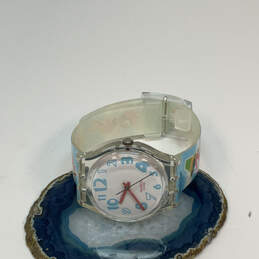 Designer Swatch Swiss White Round Dial Adjustable Strap Analog Wristwatch