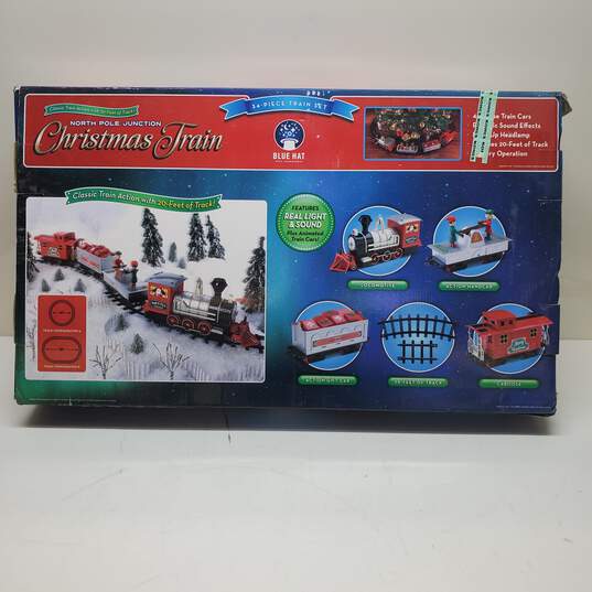 Blue Hat North Pole Junction Christmas 34-Piece Train Set image number 9