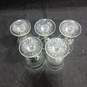 Bundle of 5 Decorative Clear Pressed Glass Mini Goblets 4" image number 1
