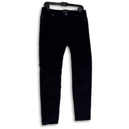Womens Blue Denim Dark Wash 5-Pocket Design Straight Leg Jeans Size 10/30