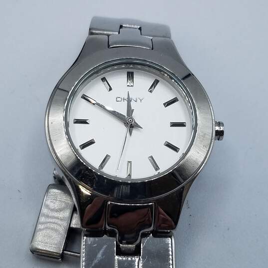 DKNY 28mm case Silver Tone Stainless Steel Bracelet Quartz Watch image number 1