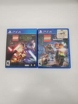 Set of PS4 Lego Star wars + Jurassic World Game Disc untested