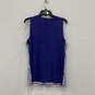 Womens Blue Sequin Sleeveless Scoop Neck Pullover Blouse Top Size Medium image number 2