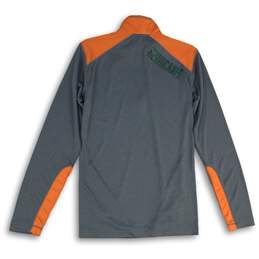 NWT Champion Mens Gray Orange Miami Hurricanes Mock Neck Pullover Jacket Size S alternative image