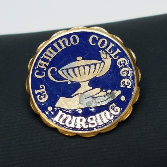 KAAG 10K Gold Enamel El Camino College Nursing Pin 4.7g image number 2