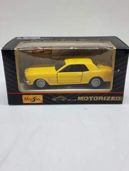 Maisto Motorized Die Cast Scale Model Car Yellow Ford Mustang
