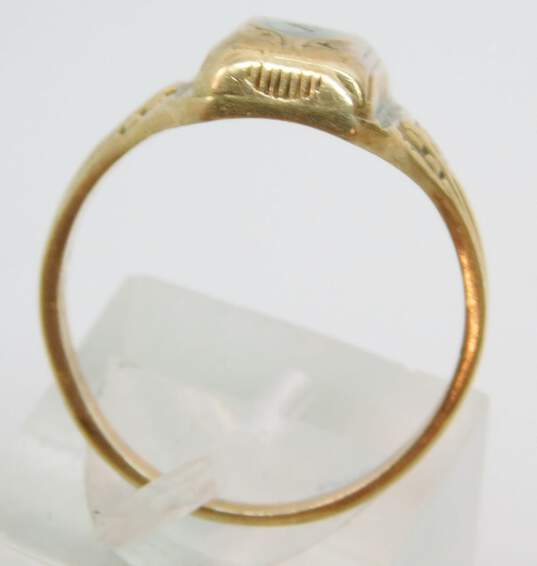 Vintage Balfour 10K Gold Etched Class Ring For Repair 4.0g image number 6