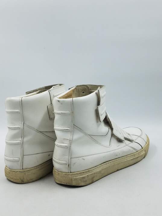 Authentic Givenchy White Velcro Hi-Tops M 10 image number 4