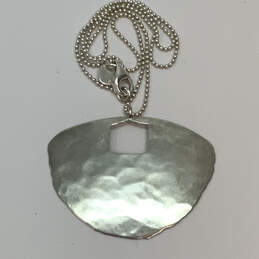 IOB Designer Silpada 925 Sterling Silver Chain Hammered Pendant Necklace alternative image