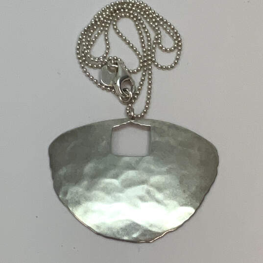 IOB Designer Silpada 925 Sterling Silver Chain Hammered Pendant Necklace image number 2