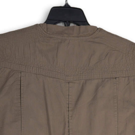 NWT Mens Gray Sleeveless V-Neck Flap Pocket Full-Zip Vest Size X-Large image number 4