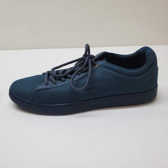 Lacoste Men's Carnaby Evo 118 1 SPM Nubuck Cupsole Trainers - Blue 8.5 image number 3