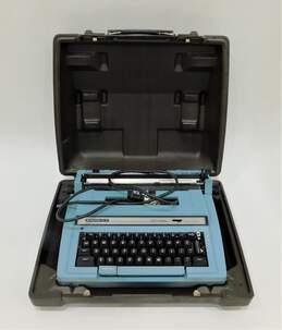 Vintage Smith Corona Electra C/T Blue Electric Typewriter w/ Case